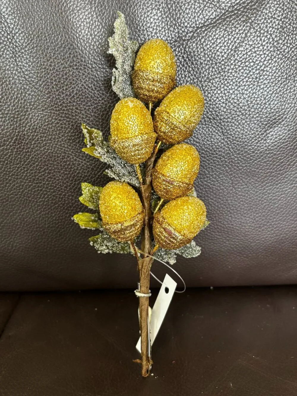 Golden Beaded Acorn Clips (Set of 6)